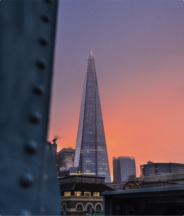 Image of the Shard on Falco contact page